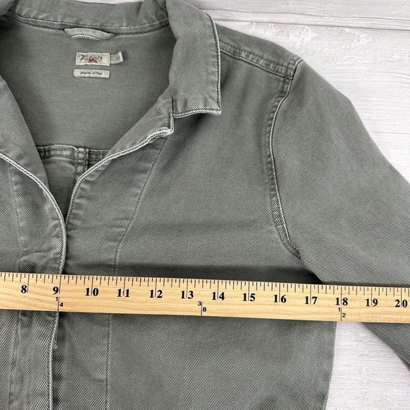 Faherty Womens Overland Twill Jumpsuit Small Olive Green Utility Flight FLAWED - Picture 15 of 16